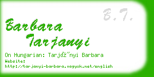 barbara tarjanyi business card